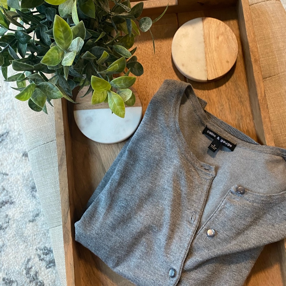 Cable and Gauge Gray Sweater